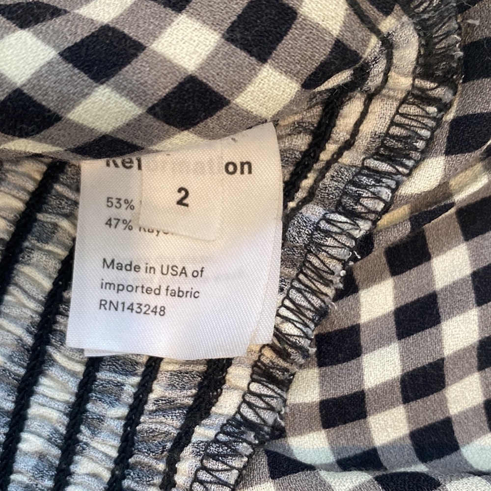 Reformation Checkered Babydoll Top - Picture 6 of 6